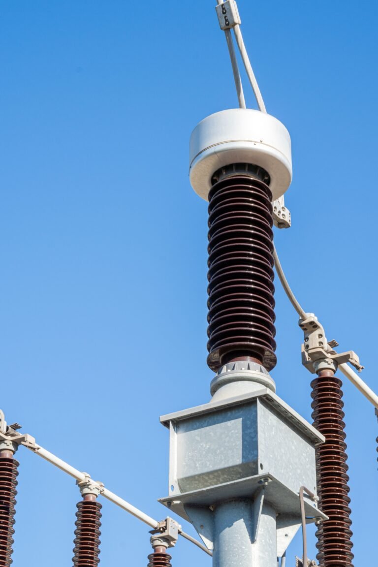 A vertical of a power station for power supply.